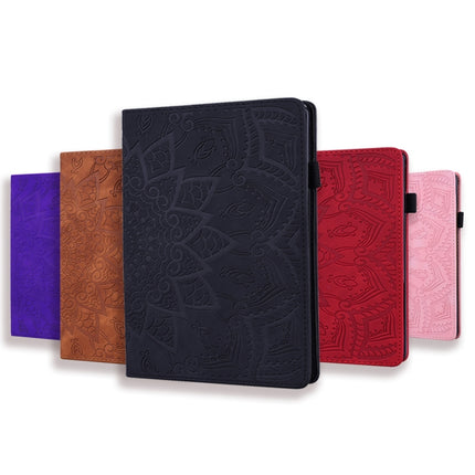 Calf Pattern Double Folding Design Embossed Leather Case with Holder & Card Slots & Pen Slot & Elastic Band, For Huawei MatePad 10.4, For Huawei MediaPad M6 10.8, For Lenovo Tab M8 TB-8505F 8505X 8.0