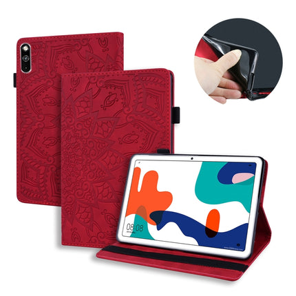 Calf Pattern Double Folding Design Embossed Leather Case with Holder & Card Slots & Pen Slot & Elastic Band, For Huawei MatePad 10.4, For Huawei MediaPad M6 10.8, For Lenovo Tab M8 TB-8505F 8505X 8.0