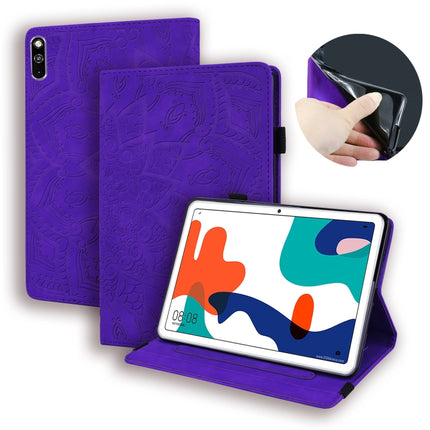 Calf Pattern Double Folding Design Embossed Leather Case with Holder & Card Slots & Pen Slot & Elastic Band, For Huawei MatePad 10.4, For Huawei MediaPad M6 10.8, For Lenovo Tab M8 TB-8505F 8505X 8.0