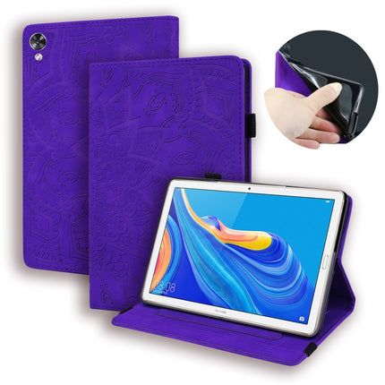 Calf Pattern Double Folding Design Embossed Leather Case with Holder & Card Slots & Pen Slot & Elastic Band, For Huawei MatePad 10.4, For Huawei MediaPad M6 10.8, For Lenovo Tab M8 TB-8505F 8505X 8.0