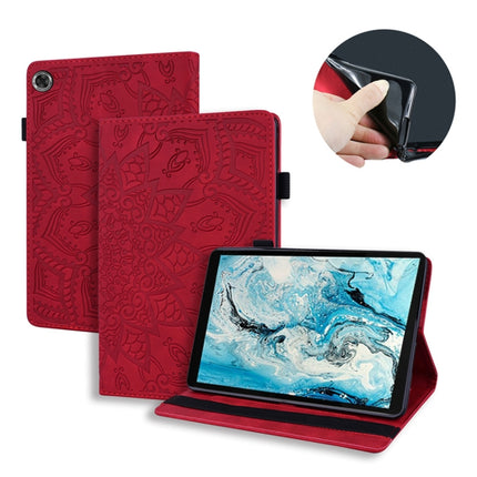 Calf Pattern Double Folding Design Embossed Leather Case with Holder & Card Slots & Pen Slot & Elastic Band, For Huawei MatePad 10.4, For Huawei MediaPad M6 10.8, For Lenovo Tab M8 TB-8505F 8505X 8.0