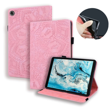 Calf Pattern Double Folding Design Embossed Leather Case with Holder & Card Slots & Pen Slot & Elastic Band, For Huawei MatePad 10.4, For Huawei MediaPad M6 10.8, For Lenovo Tab M8 TB-8505F 8505X 8.0