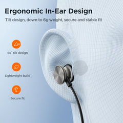 JOYROOM JR-EW03 3.5mm In-Ear Metal Wired Earphone, Length: 1.2m