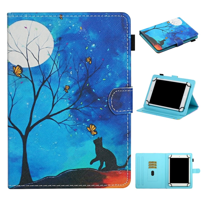 Colored Drawing Pattern Horizontal Flip Leather Case with Holder & Card Slots, For Samsung Galaxy Tab A 10.1 (2019) T510, For 7 inch Universal Tablet PC, For 8 inch Universal Tablet PC, For 10 inch Universal Tablet PC