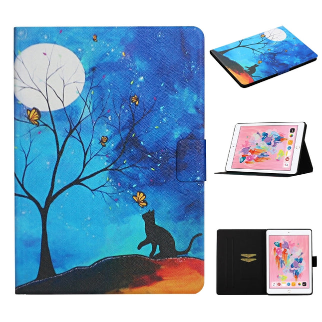 Colored Drawing Pattern Horizontal Flip Leather Case with Holder & Card Slots & Sleep / Wake-up Function, For Huawei MediaPad M5 Lite, For Lenovo Tab FHD M10 Plus X606F, For iPad 5, For iPad 10.2