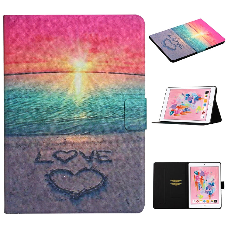 Colored Drawing Pattern Horizontal Flip Leather Case with Holder & Card Slots & Sleep / Wake-up Function