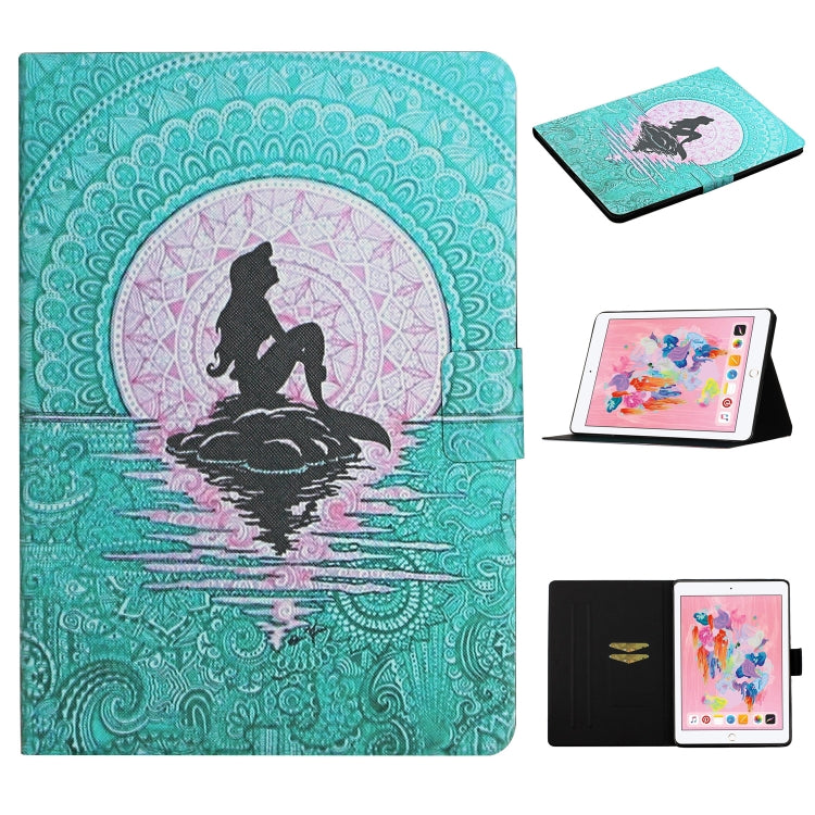 Colored Drawing Pattern Horizontal Flip Leather Case with Holder & Card Slots & Sleep / Wake-up Function