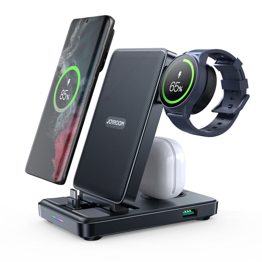 JOYROOM JR-WQS01 4 in 1 Wireless Charging Stand For Type-C Cellphone&Earphone / Samsung Watch Series, JR-WQS01