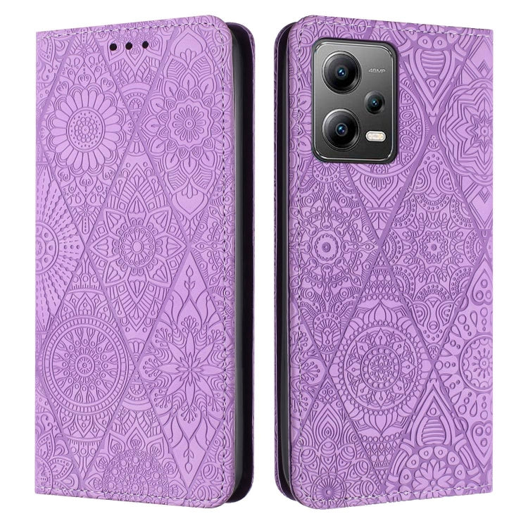 Ethnic Embossed Adsorption Leather Phone Case, For Redmi Note 12 Pro 4G, For Redmi Note 12 4G Global, For Redmi Note 12 Pro 5G Global, For Redmi Note 12 5G Global