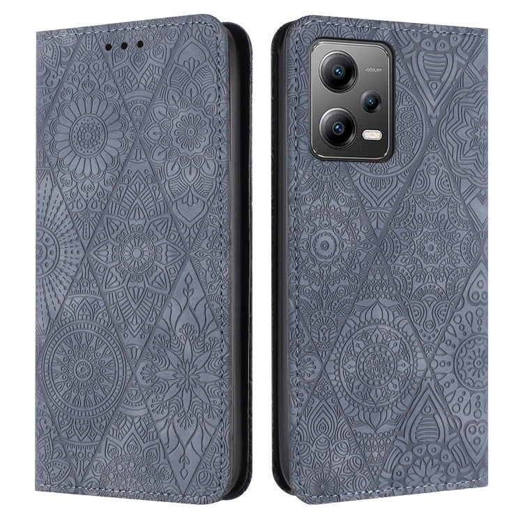 Ethnic Embossed Adsorption Leather Phone Case, For Redmi Note 12 Pro 4G, For Redmi Note 12 4G Global, For Redmi Note 12 Pro 5G Global, For Redmi Note 12 5G Global