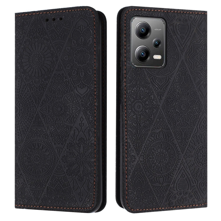 Ethnic Embossed Adsorption Leather Phone Case, For Redmi Note 12 Pro 4G, For Redmi Note 12 4G Global, For Redmi Note 12 Pro 5G Global, For Redmi Note 12 5G Global