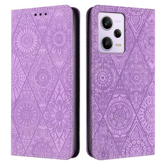 Ethnic Embossed Adsorption Leather Phone Case, For Xiaomi Redmi 13 4G, For Xiaomi Redmi Note 13 5G, For Xiaomi Redmi 13C, For Xiaomi Redmi Note 13 Pro 5G, For Redmi Note 12 Pro 4G, For Redmi Note 12 4G Global