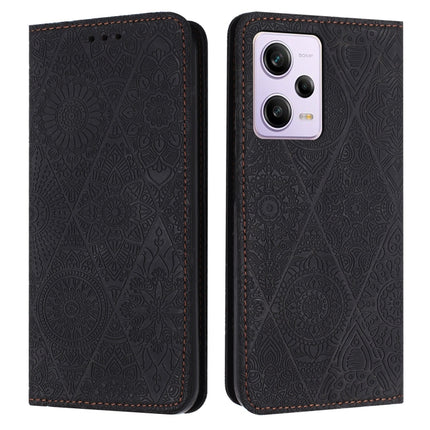 Ethnic Embossed Adsorption Leather Phone Case, For Redmi Note 12 Pro 4G, For Redmi Note 12 4G Global, For Redmi Note 12 Pro 5G Global, For Redmi Note 12 5G Global
