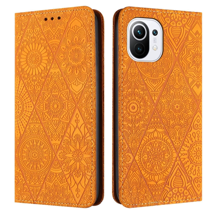 Ethnic Embossed Adsorption Leather Phone Case, For Xiaomi Poco X4 Pro 5G, For Xiaomi Redmi 10, For Xiaomi Poco M4 Pro 5G, For Xiaomi 11 Lite