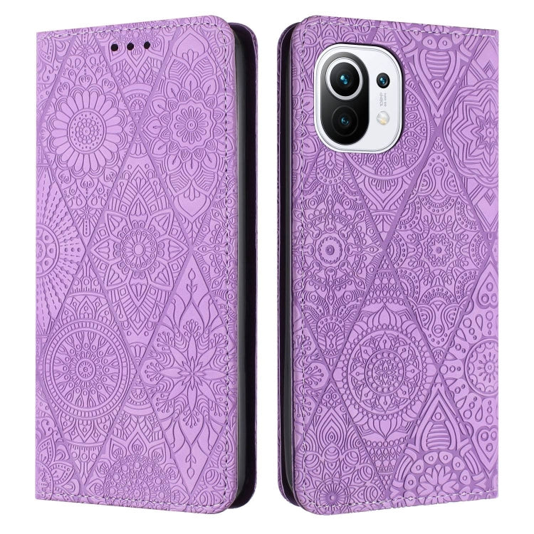 Ethnic Embossed Adsorption Leather Phone Case, For Xiaomi Poco X4 Pro 5G, For Xiaomi Redmi 10, For Xiaomi Poco M4 Pro 5G, For Xiaomi 11 Lite