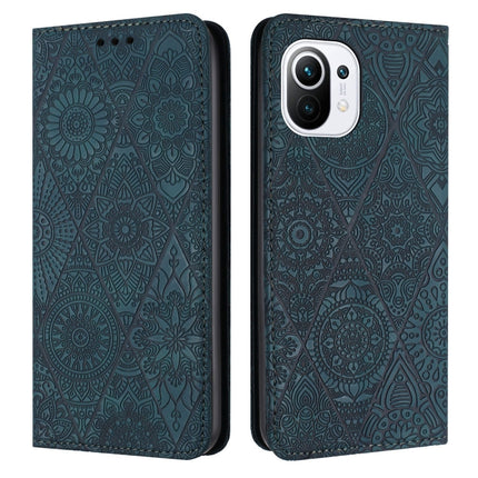 Ethnic Embossed Adsorption Leather Phone Case, For Xiaomi 11 Lite, For Redmi Note 10 Pro, For Redmi Note 10 4G, For Xiaomi Redmi 9T