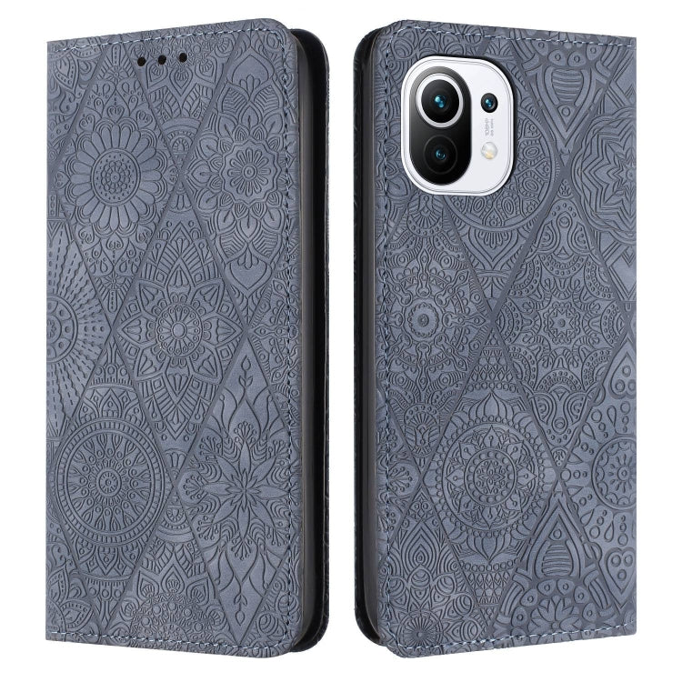 Ethnic Embossed Adsorption Leather Phone Case, For Xiaomi Poco X4 Pro 5G, For Xiaomi Redmi 10, For Xiaomi Poco M4 Pro 5G, For Xiaomi 11 Lite