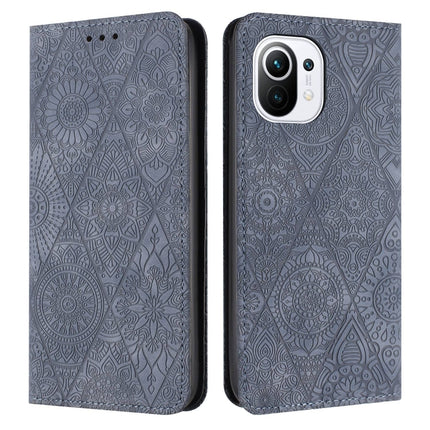 Ethnic Embossed Adsorption Leather Phone Case, For Xiaomi 11 Lite, For Redmi Note 10 Pro, For Redmi Note 10 4G, For Xiaomi Redmi 9T