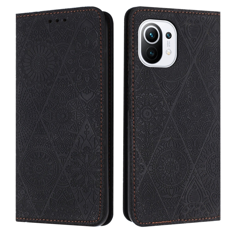 Ethnic Embossed Adsorption Leather Phone Case, For Xiaomi Poco X4 Pro 5G, For Xiaomi Redmi 10, For Xiaomi Poco M4 Pro 5G, For Xiaomi 11 Lite