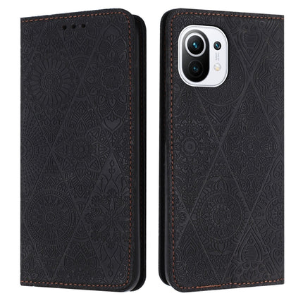 Ethnic Embossed Adsorption Leather Phone Case, For Xiaomi 11 Lite, For Redmi Note 10 Pro, For Redmi Note 10 4G, For Xiaomi Redmi 9T