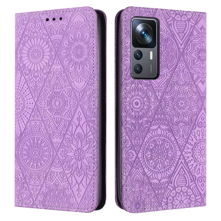 Ethnic Embossed Adsorption Leather Phone Case, For Xiaomi Redmi 12C, For Xiaomi Redmi A1+, For Xiaomi 12T / 12T Pro, For Xiaomi Redmi A1