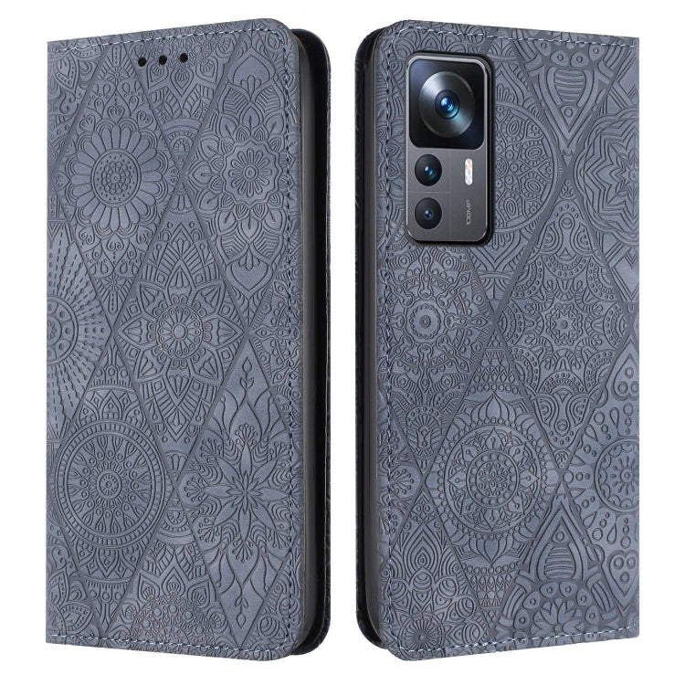 Ethnic Embossed Adsorption Leather Phone Case, For Xiaomi Redmi 12C, For Xiaomi Redmi A1+, For Xiaomi 12T / 12T Pro, For Xiaomi Redmi A1