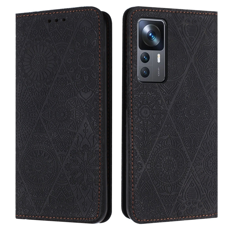 Ethnic Embossed Adsorption Leather Phone Case, For Xiaomi Redmi 12C, For Xiaomi Redmi A1+, For Xiaomi 12T / 12T Pro, For Xiaomi Redmi A1