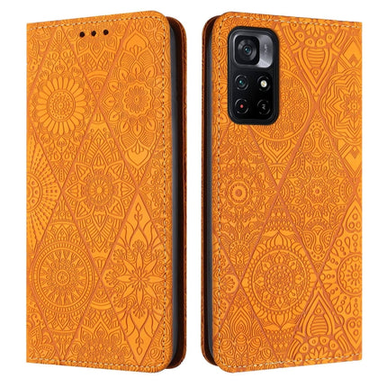Ethnic Embossed Adsorption Leather Phone Case, For Xiaomi Poco X4 Pro 5G, For Xiaomi Redmi 10, For Xiaomi Poco M4 Pro 5G, For Xiaomi Poco X3 NFC