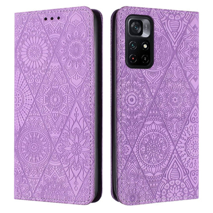 Ethnic Embossed Adsorption Leather Phone Case, For Xiaomi Poco X4 Pro 5G, For Xiaomi Redmi 10, For Xiaomi Poco M4 Pro 5G, For Xiaomi Poco X3 NFC
