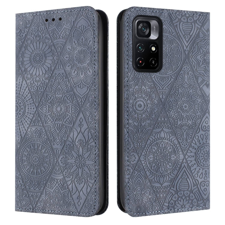 Ethnic Embossed Adsorption Leather Phone Case, For Xiaomi Poco X4 Pro 5G, For Xiaomi Redmi 10, For Xiaomi Poco M4 Pro 5G, For Xiaomi 11 Lite