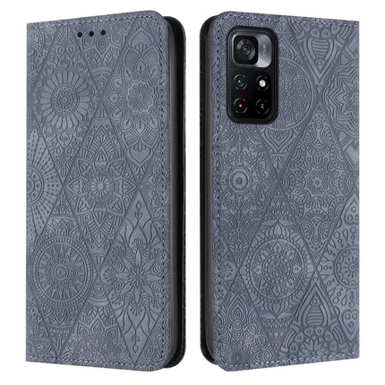 Ethnic Embossed Adsorption Leather Phone Case, For Xiaomi Poco X4 Pro 5G, For Xiaomi Redmi 10, For Xiaomi Poco M4 Pro 5G, For Xiaomi Poco X3 NFC