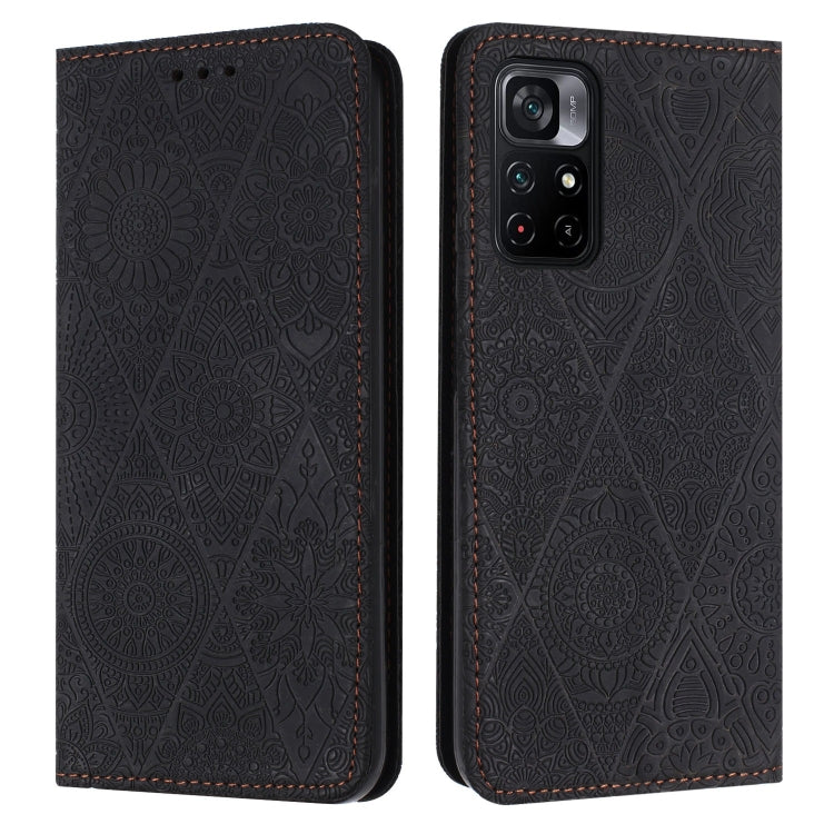 Ethnic Embossed Adsorption Leather Phone Case, For Xiaomi Poco X4 Pro 5G, For Xiaomi Redmi 10, For Xiaomi Poco M4 Pro 5G, For Xiaomi 11 Lite