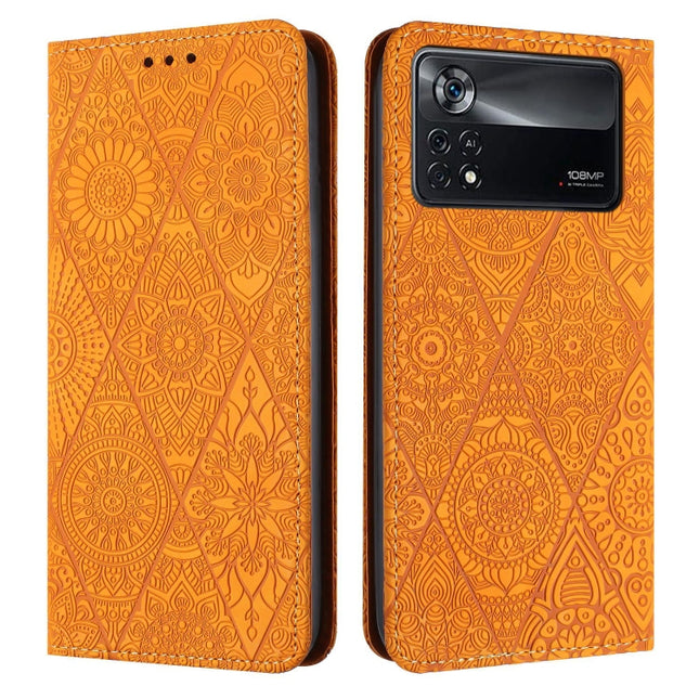 Ethnic Embossed Adsorption Leather Phone Case