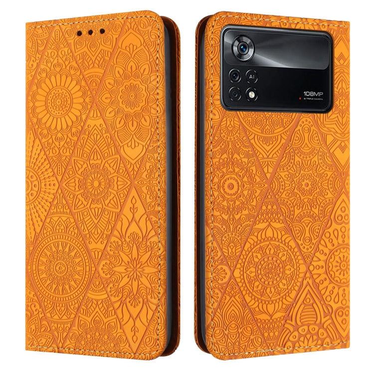 Ethnic Embossed Adsorption Leather Phone Case, For Xiaomi Poco X4 Pro 5G, For Xiaomi Redmi 10, For Xiaomi Poco M4 Pro 5G, For Xiaomi 11 Lite