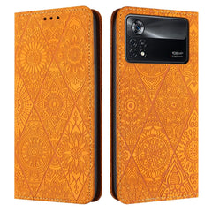 Ethnic Embossed Adsorption Leather Phone Case, For Xiaomi Poco X4 Pro 5G, For Xiaomi Redmi 10, For Xiaomi Poco M4 Pro 5G, For Xiaomi 11 Lite