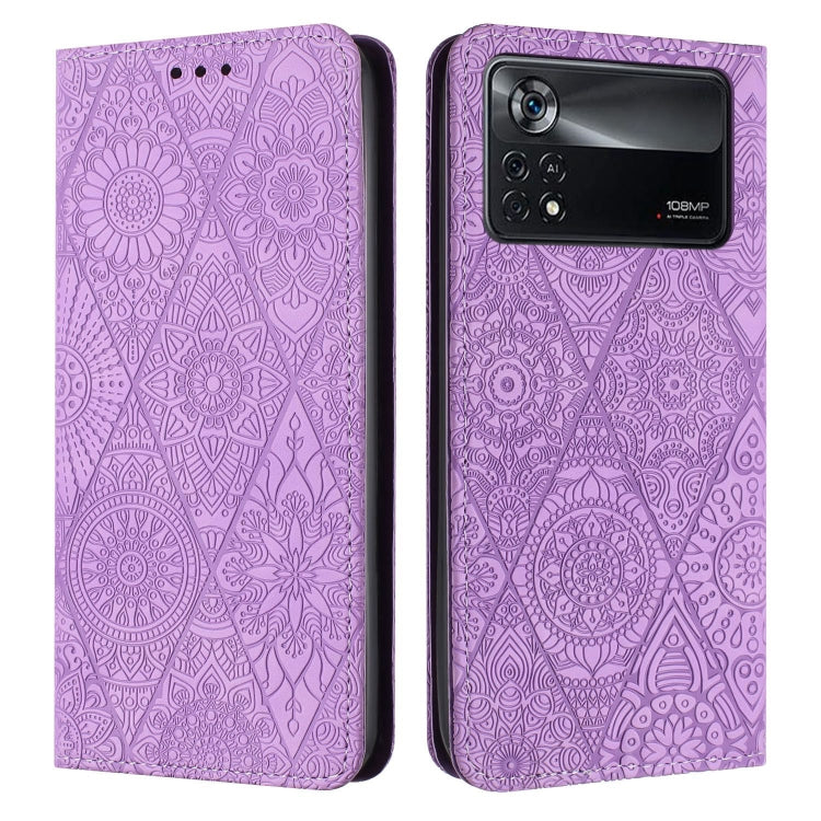 Ethnic Embossed Adsorption Leather Phone Case, For Xiaomi Poco X4 Pro 5G, For Xiaomi Redmi 10, For Xiaomi Poco M4 Pro 5G, For Xiaomi 11 Lite