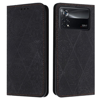 Ethnic Embossed Adsorption Leather Phone Case, For Xiaomi Poco X4 Pro 5G, For Xiaomi Redmi 10, For Xiaomi Poco M4 Pro 5G, For Xiaomi Poco X3 NFC