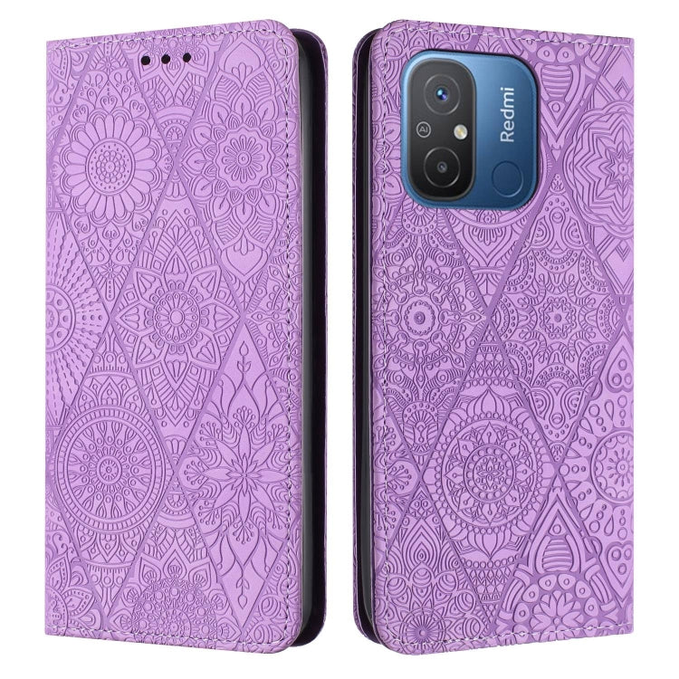 Ethnic Embossed Adsorption Leather Phone Case, For Xiaomi Redmi 12C, For Xiaomi Redmi A1+, For Xiaomi 12T / 12T Pro, For Xiaomi Redmi A1
