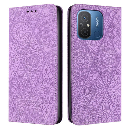 Ethnic Embossed Adsorption Leather Phone Case, For Xiaomi Redmi 12C, For Xiaomi Redmi A1+, For Xiaomi 12T / 12T Pro, For Xiaomi Redmi A1