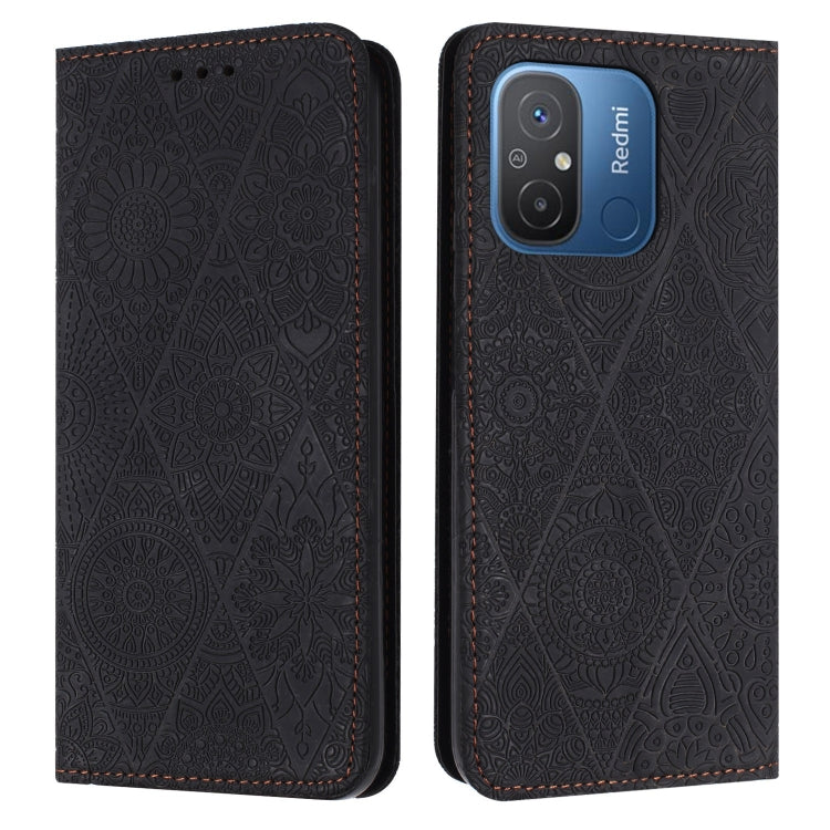 Ethnic Embossed Adsorption Leather Phone Case, For Xiaomi Redmi 12C, For Xiaomi Redmi A1+, For Xiaomi 12T / 12T Pro, For Xiaomi Redmi A1