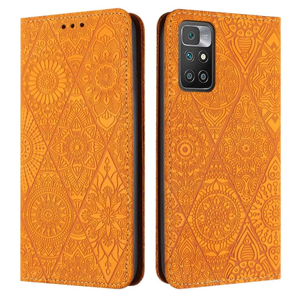 Ethnic Embossed Adsorption Leather Phone Case, For Xiaomi Poco X4 Pro 5G, For Xiaomi Redmi 10, For Xiaomi Poco M4 Pro 5G, For Xiaomi Poco X3 NFC
