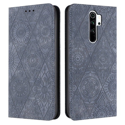 Ethnic Embossed Adsorption Leather Phone Case, For Xiaomi Redmi 9A, For Xiaomi Redmi 9, For Redmi Note 9, For Redmi Note 9 Pro
