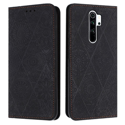 Ethnic Embossed Adsorption Leather Phone Case, For Xiaomi Redmi 9A, For Xiaomi Redmi 9, For Redmi Note 9, For Redmi Note 9 Pro