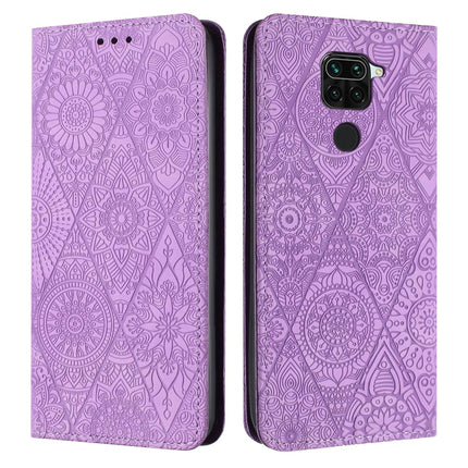 Ethnic Embossed Adsorption Leather Phone Case, For Xiaomi Redmi 9A, For Xiaomi Redmi 9, For Redmi Note 9, For Redmi Note 9 Pro