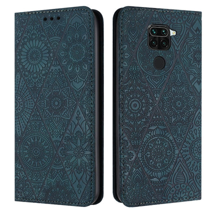 Ethnic Embossed Adsorption Leather Phone Case, For Xiaomi Redmi 9A, For Xiaomi Redmi 9, For Redmi Note 9, For Redmi Note 9 Pro