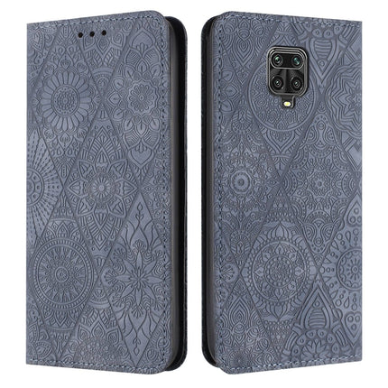 Ethnic Embossed Adsorption Leather Phone Case, For Xiaomi Redmi 9A, For Xiaomi Redmi 9, For Redmi Note 9, For Redmi Note 9 Pro