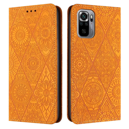 Ethnic Embossed Adsorption Leather Phone Case, For Xiaomi 11 Lite, For Redmi Note 10 Pro, For Redmi Note 10 4G, For Xiaomi Redmi 9T