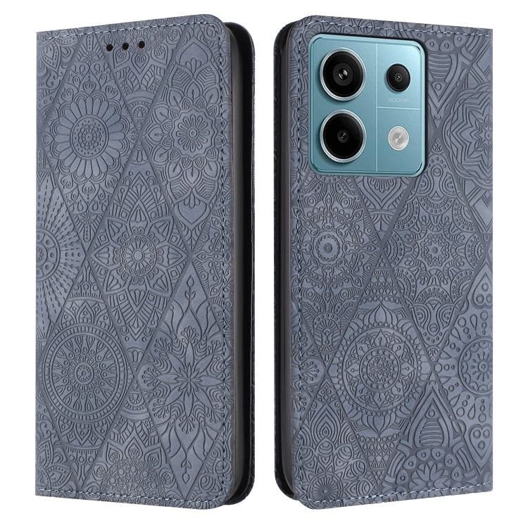 Ethnic Embossed Adsorption Leather Phone Case, For Xiaomi Redmi 13 4G, For Xiaomi Redmi Note 13 5G, For Xiaomi Redmi 13C, For Xiaomi Redmi Note 13 Pro 5G