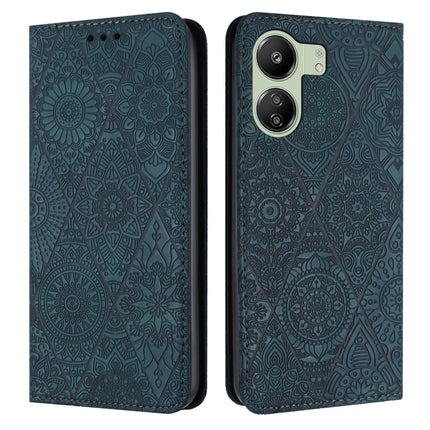 Ethnic Embossed Adsorption Leather Phone Case, For Xiaomi Redmi 13 4G, For Xiaomi Redmi Note 13 5G, For Xiaomi Redmi 13C, For Xiaomi Redmi Note 13 Pro 5G