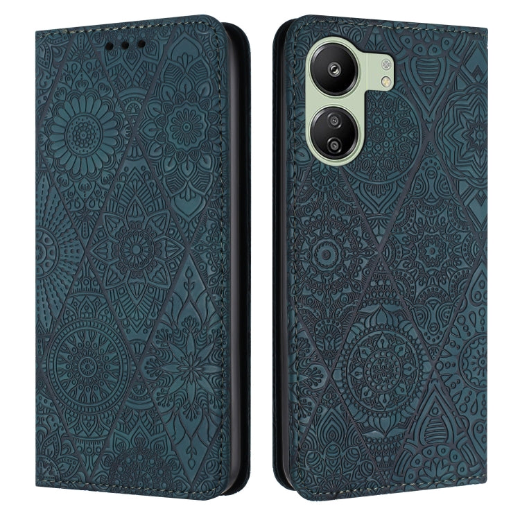 Ethnic Embossed Adsorption Leather Phone Case, For Xiaomi Redmi 13 4G, For Xiaomi Redmi Note 13 5G, For Xiaomi Redmi 13C, For Xiaomi Redmi Note 13 Pro 5G